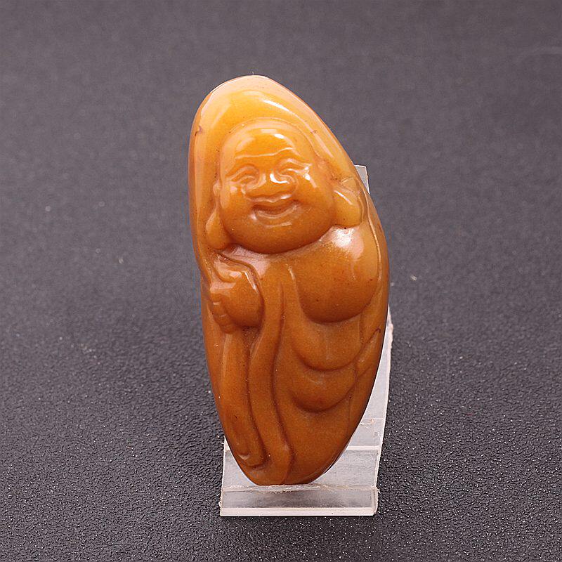 云南龙陵天然玉石玉仙黄龙玉美女挂件手玩把件 挂件人体艺术 少女