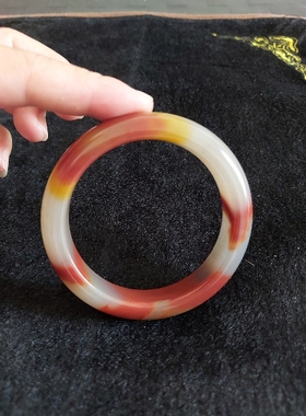 云南龙陵天然黄龙玉手镯