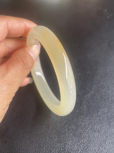 云南龙陵天然黄龙玉山筋料老料手镯59*11*9mm