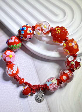 敏匠琉璃花珠女手链民族新款