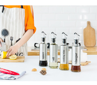 厨房用玻璃调味瓶油瓶调味罐简约控油玻璃油壶醋瓶酱油瓶料酒瓶子