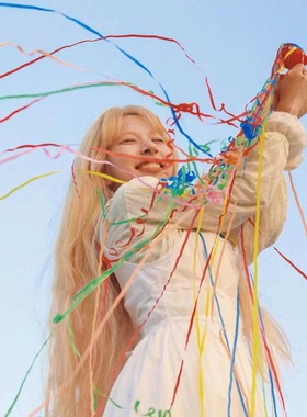 手抛彩带领证结婚庆婚礼派对氛围毕业仪式生日拍照手扔礼花炮道具