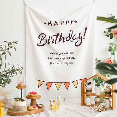 ins风韩国网红生日儿童背景墙