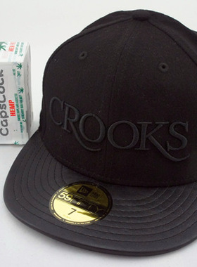 CROOKS new era 寻找女神戴走他 皮檐 59fifty全封帽子
