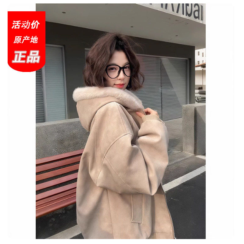 美式座山雕加绒棉服男女同款冬季