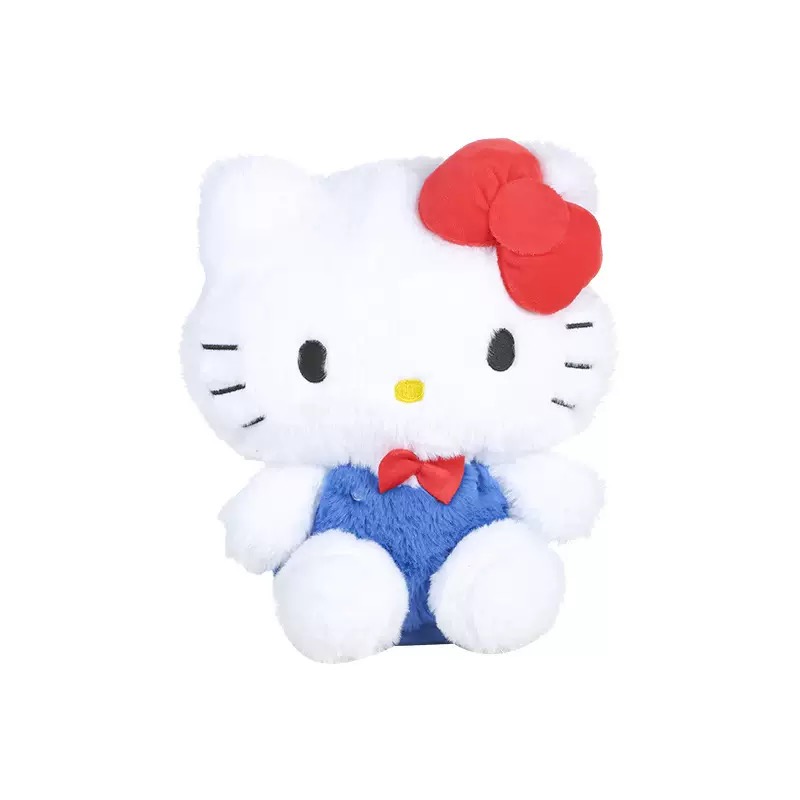 三丽鸥中国大陆正版授权凯蒂猫hellokitty毛绒公仔摆件23㎝防伪标