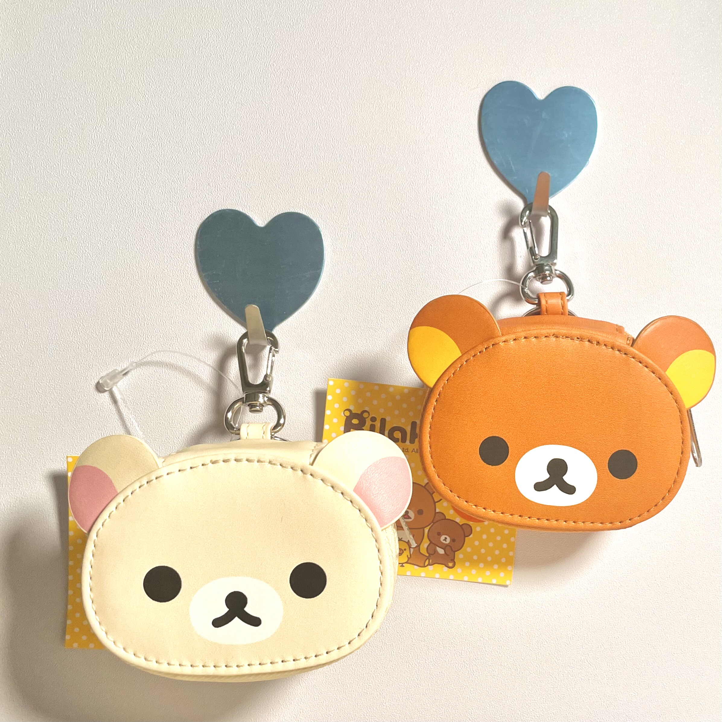 san-x日本正版轻松熊零钱包挂件仿皮脸部造型熊哥熊妹,模玩/动漫/周边/娃圈三坑/桌游,动漫背包/钱包/箱包,淘宝优惠券,粉丝福利购,淘宝优惠卷