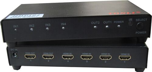 仝丽 HDP402 四进二出 高清 HDMI切换器 4进2出 支持3D