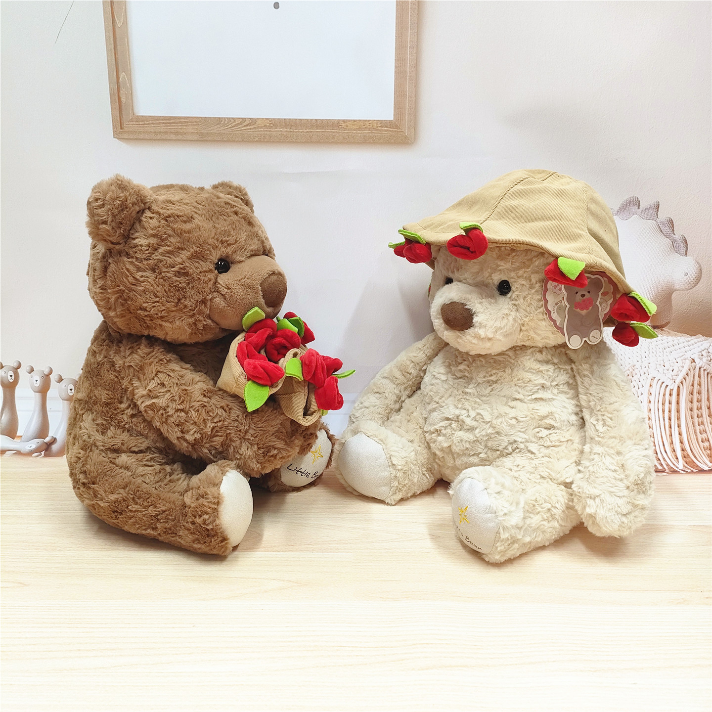 鼻涕熊香薰玫瑰花熊情侣520礼物