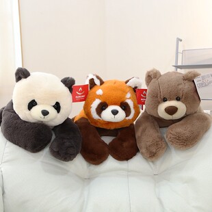 抖音同款吾卢拉背背网红公仔小熊猫熊猫毛绒玩偶娃娃小熊抱枕礼物