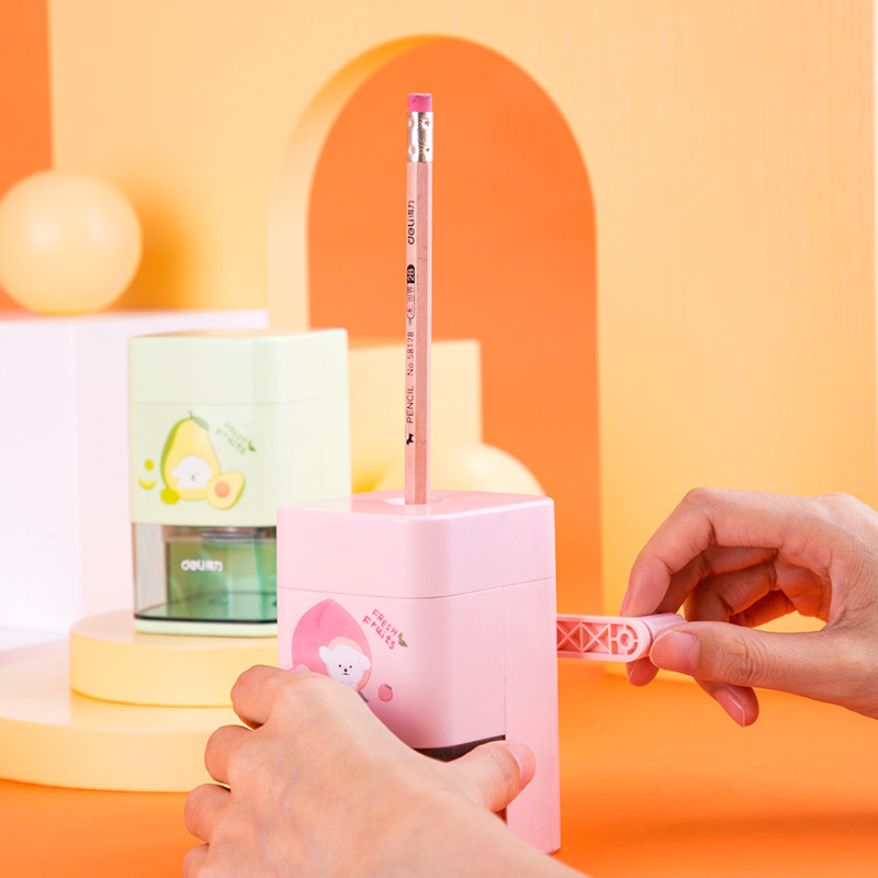 包邮得力文具汪汪队削笔机小学生手摇转笔刀卷笔刀美术卡通铅笔用