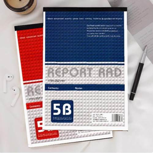 芊语童心B5本红蓝竖翻中小学生上翻作业本笔记英文白纸拍纸本子