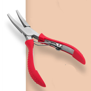 不锈钢绑钩钳平嘴钳钓鱼钳鱼线钳钓鱼钳子线钳弯头钳弹簧钳红把钳