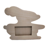 白胚手工彩绘涂鸦兔子相框笔筒手工diy超轻粘土雪花珍珠彩泥捏塑