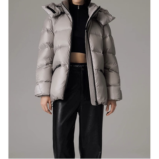 (专柜正品)高端品牌冬新款连帽加厚短款羽绒服女保暖外套