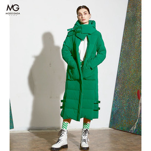 时尚 修身 专柜 加长羽绒服女厚MG22708 MODOGAGA摩多伽格冬新款