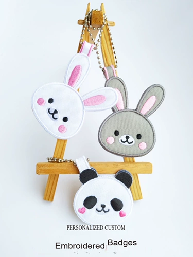 Оригинальный ранец подходит для мужчин и женщин, кролик, мультяшная цепь, делается под заказ, анти-потеряшка, панда, с вышивкой