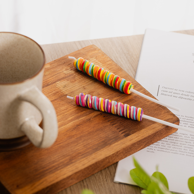 仿真彩色棒棒糖网红ins生日蜡烛