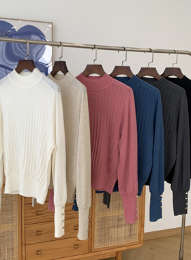 【直播】 赫本半高领打底衫 SZ-61771