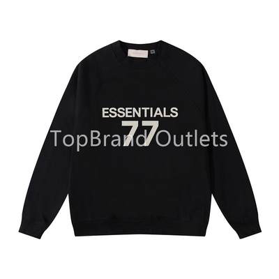 FEAR OF GOD FOG ESSENTIALS 复线植绒字母数字77长袖卫衣男女款