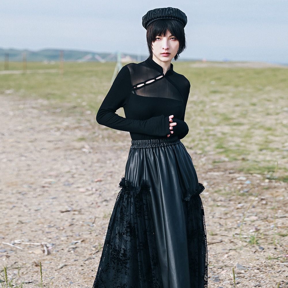 大青龙肆中式国风设计感修身上衣女夏季内搭T恤旗袍领显瘦打底衫怎么看?