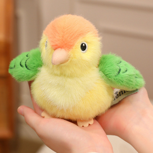 小鸟玩偶挂件金凯克鹦鹉红头长尾山雀斑鸠家燕知更鸟包包挂饰礼物