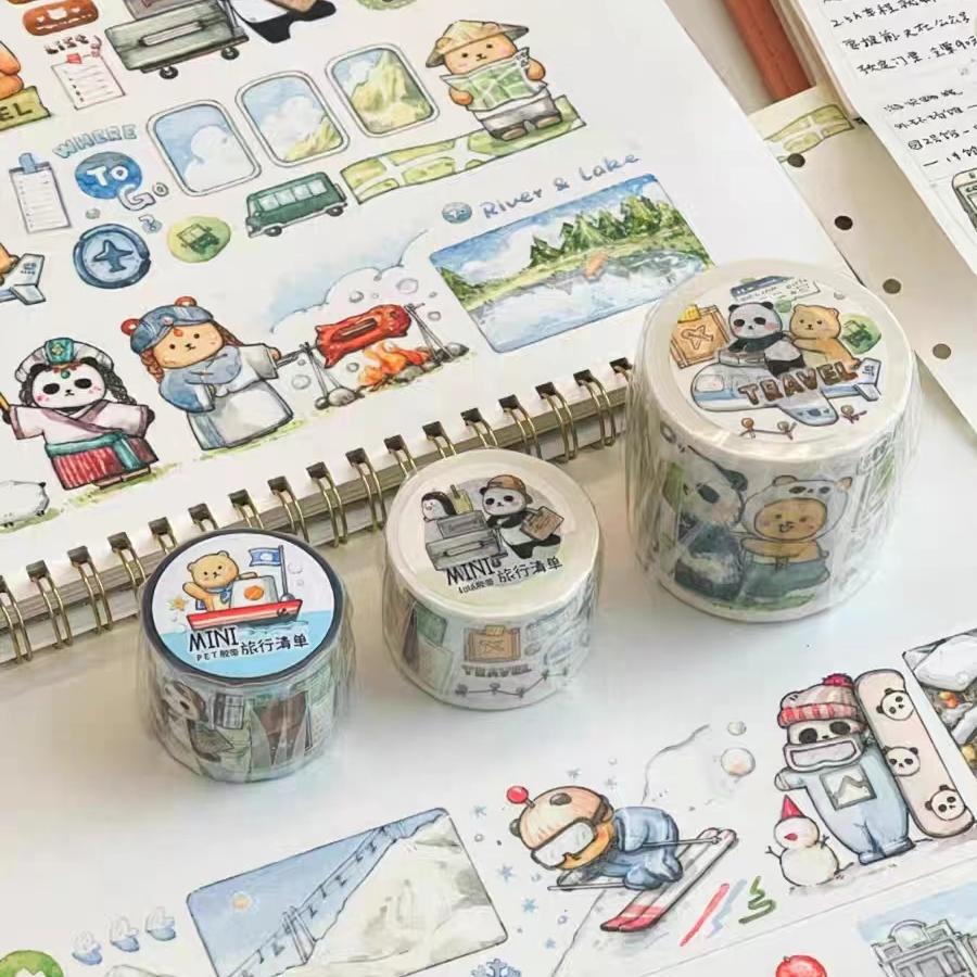 有熊新品工作日记旅行胶带长循环