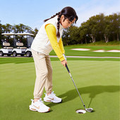 高尔夫儿童羽绒背心马甲外套保暖运动白色男女白鸭绒拉链立领童装