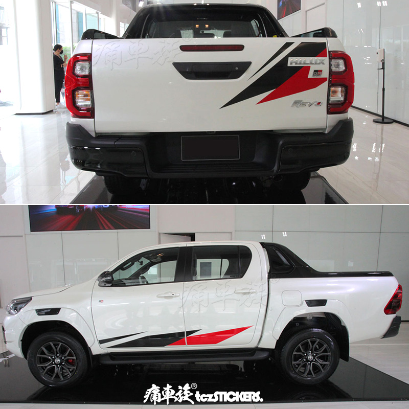 海拉克斯Hilux Revo GR车贴拉花 皮卡车身装饰改装汽车贴纸长城炮