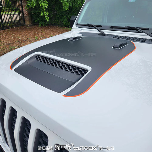适用于Jeep吉普牧马人Rubicon 392车头盖车贴 改装汽车贴纸贴膜
