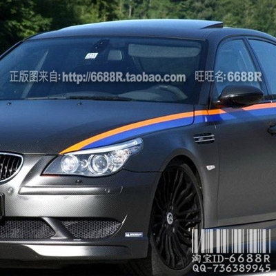 宝马老款5系车贴拉花BMW520I