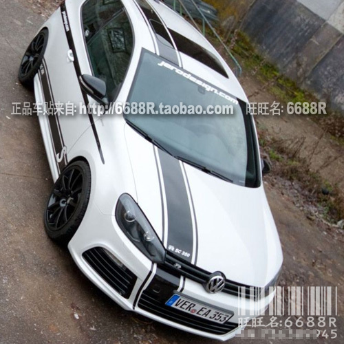 大众新POLO速腾6高尔夫7朗逸迈腾运动汽车贴改装饰整车身拉花贴纸