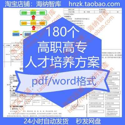 高职高专人才培养方案模板案例职业技术学院职校专业大专汽车机电