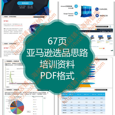 亚马逊选品思路资料amazon跨境电商教程市场竞争产品分析产品大卖