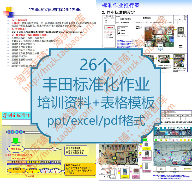 丰田标准化作业资料MI指导书SOP表格excel模板TPS生产线样本工序 商务/设计服务 设计素材/源文件 原图主图