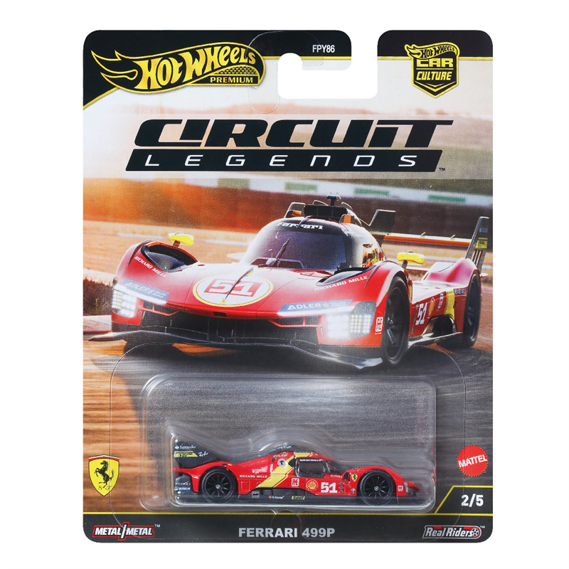 风火轮 FPY86汽车文化 赛道传奇 法拉利 499P 勒芒 hotwheels