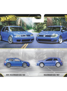 风火轮 HBL96 汽车文化双车 大众高尔夫 GOLF R32 MK7 hotwheels