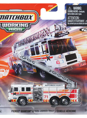 火柴盒 JCY27 工程车系列 皮尔斯 PIERCE 云梯消防车 Matchbox