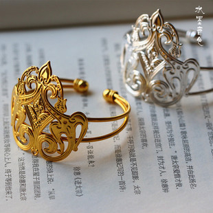 水墨音色 diy饰品配件 汉服男发冠底座或手镯圈 手环 三款入