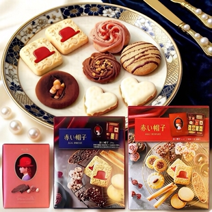 日本进口千朋小红帽子曲奇饼干巧克力法式什锦夹心糕点礼盒伴手礼