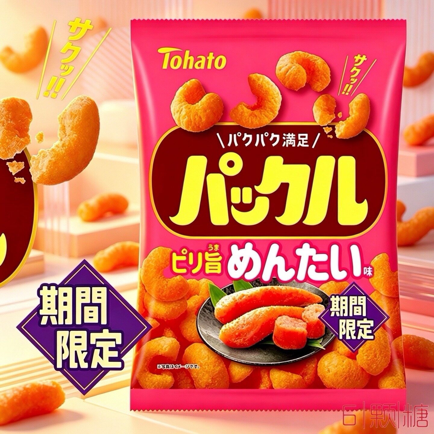 日本限定Tohato桃哈多粟米脆明太子味牛肉芥末豌豆条膨化进口零食