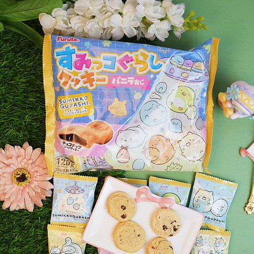 日本进口零食富路达黄油软曲奇饼干巧克力味休闲食品独立小包装袋