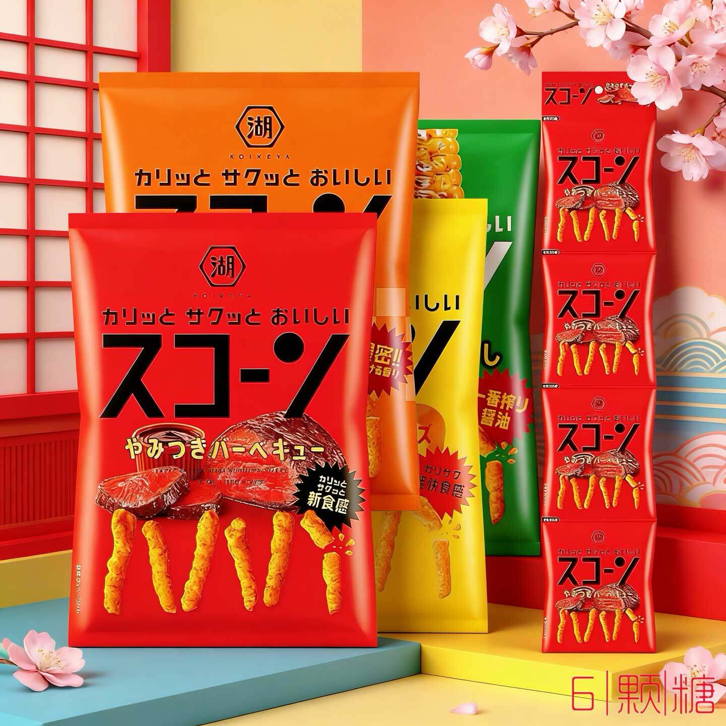 日本进口零食湖池屋玉米棒粟米果浓厚芝士条淡盐味薯条休闲膨化