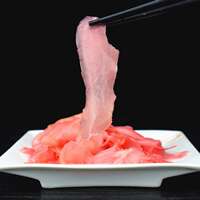 Japanese cuisine Ginger Baby Red Ginger Slices 200g*3 bags Sweet and Sour Ginger Slices Gansuo Ginger Sushi Ginger Slices thumbnail 3