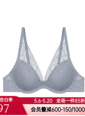 爱慕官方正品内衣3/4薄模杯深V性感聚拢舒适文胸罩AN110191