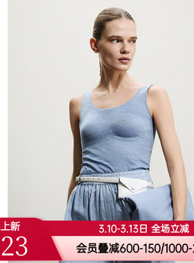 爱慕 CHUANG正品春夏女士软托乳贴带胸垫打底背心上衣CA722201