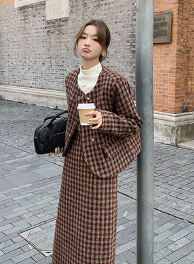 新品首发 5天出货 格子呢料两件套+90羽绒内胆套装278-P265K378