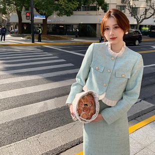 P155 大量现货主推 2519 两件套2C203 K218 小香风套装