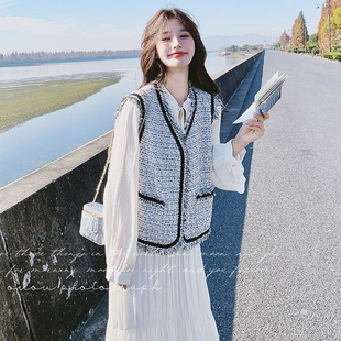 新款 9018 档口现货 C021 P160控228 小香风马甲套装 2024春季