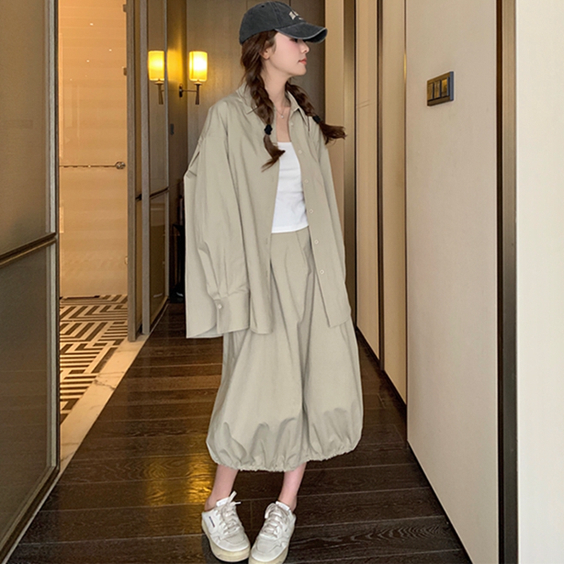 新品首发现货 袖口撞色衬衫+裙子两件套2015款P155控208